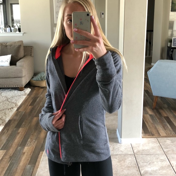 RBX grey/pink active zip up sweatshirt! Size M - Picture 5 of 7